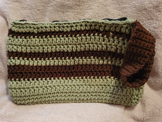 Green And Brown Wristlet