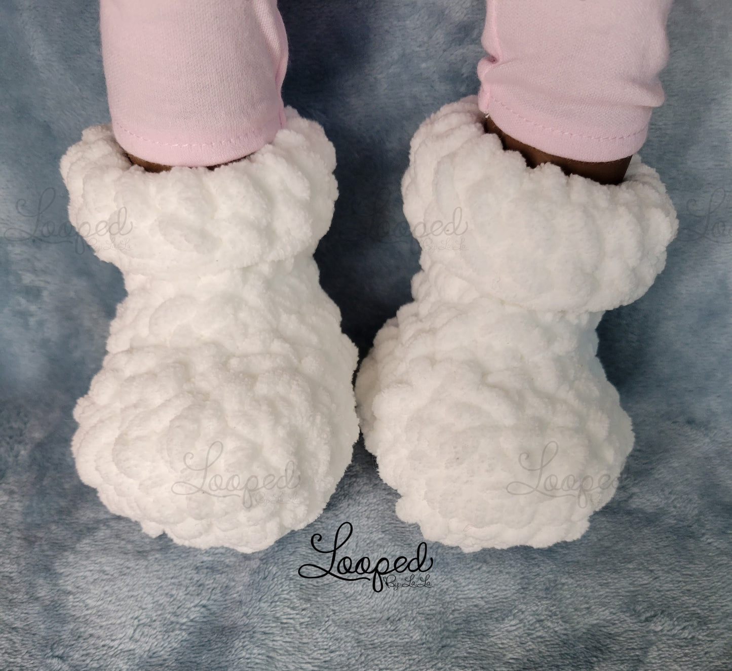 White Fluffy Baby Booties- Available Now